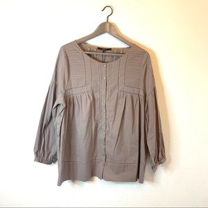 Max Sport 3/4 Sleeve Taupe Boho Style Women’s Top Size Large NWT